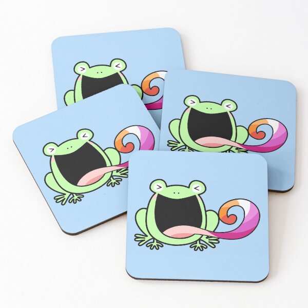 Item preview, LGBTQ Lesbian Pride flag frog designed and sold by pookkudesign.
