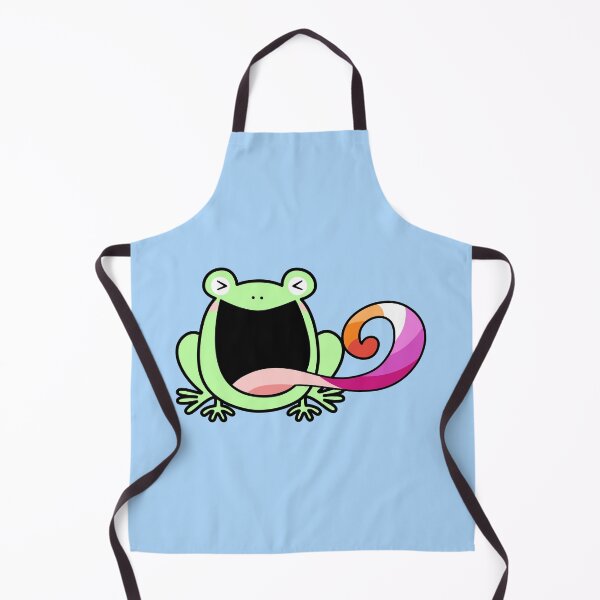 Item preview, LGBTQ Lesbian Pride flag frog designed and sold by pookkudesign.