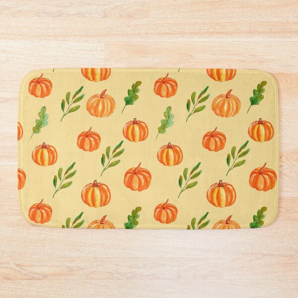 Item preview, Watercolor pumpkins seamless pattern designed and sold by pinkyfish1010.