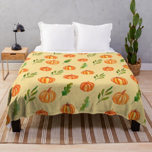 Item preview, Watercolor pumpkins seamless pattern designed and sold by pinkyfish1010.