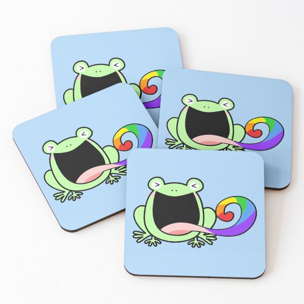 Item preview, LGBTQ Rainbow Pride flag frog designed and sold by pookkudesign.