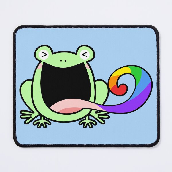 Item preview, LGBTQ Rainbow Pride flag frog designed and sold by pookkudesign.