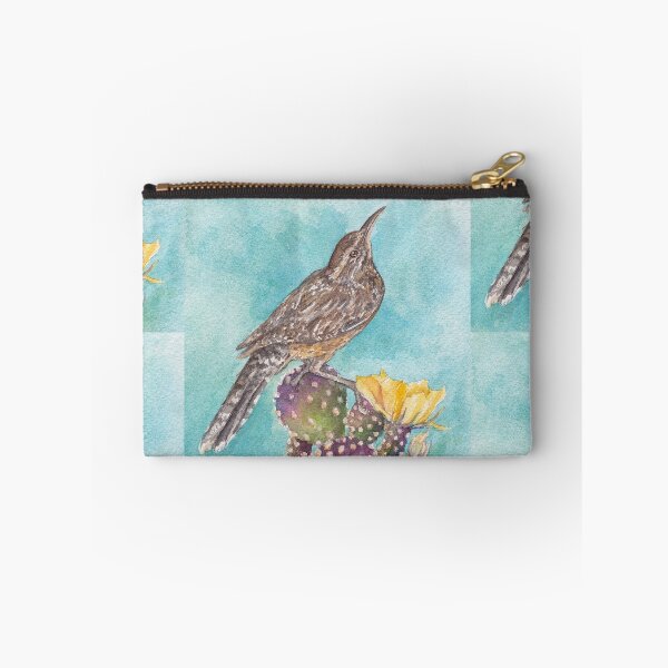 Item preview, Cactus Wren on Purple Prickly Pear, Sonoran Desert designed and sold by tracyannholmes.