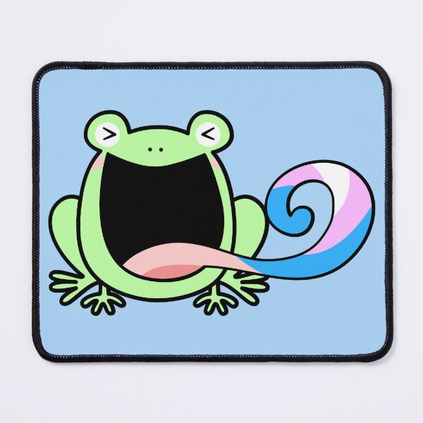 Item preview, LGBTQ Transgender Pride flag frog designed and sold by pookkudesign.