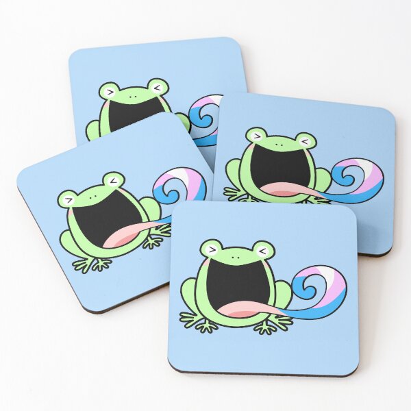 Item preview, LGBTQ Transgender Pride flag frog designed and sold by pookkudesign.