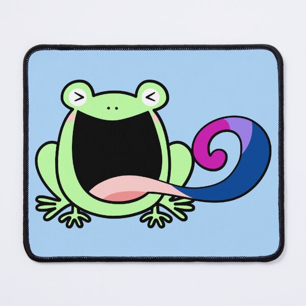 Item preview, LGBTQ Bisexual Pride flag frog designed and sold by pookkudesign.