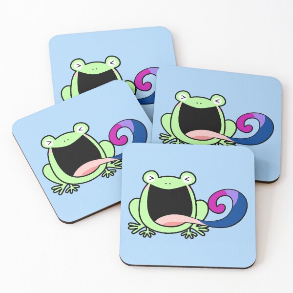 Item preview, LGBTQ Bisexual Pride flag frog designed and sold by pookkudesign.