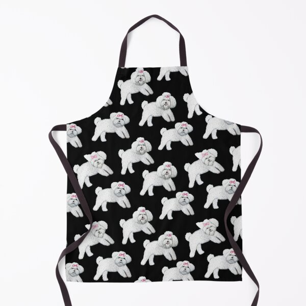 Item preview, Bolognese dog // white puppy dog with bow painted in acrylic designed and sold by MagentaRose.