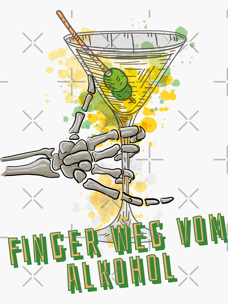 Thumbnail 3 von 3, Sticker, Finger weg vom Alkohol designt und verkauft von Kobeko.