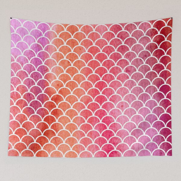 Item preview, Red Mermaid Scales designed and sold by PotluckPrints.