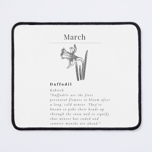 Item preview, Minimalistic Birth flower March Daffodil flower meaning Rebirth designed and sold by StarsRainDown.