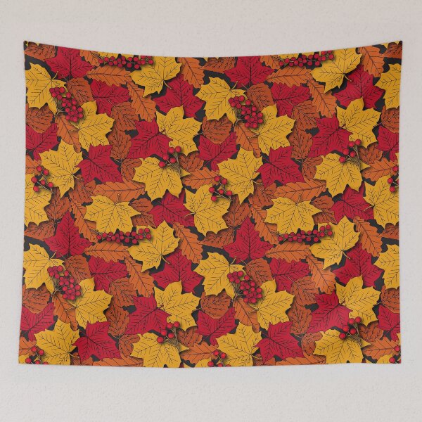 Item preview, Autumn Fall Leaves Nature Pattern designed and sold by HotHibiscus.