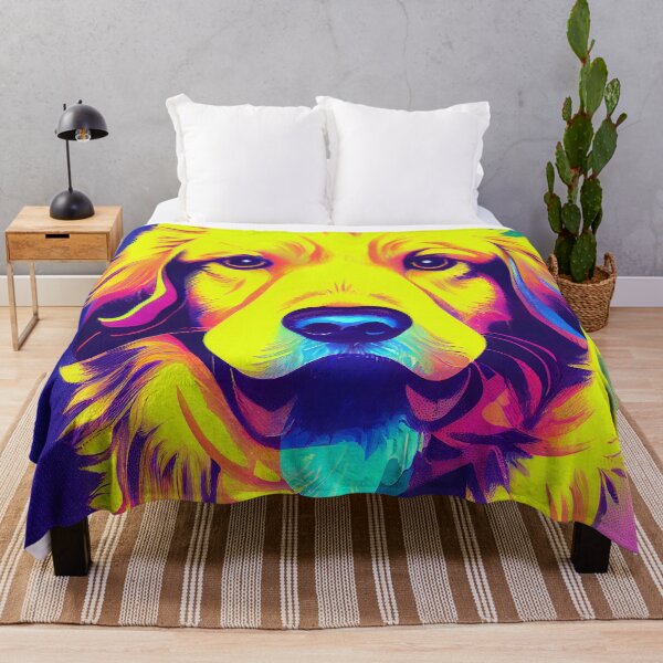 Item preview, Golden Retriever - Synthwave - Popart designed and sold by PeanutArtCorner.