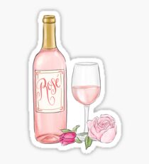Rose Wine Sticker