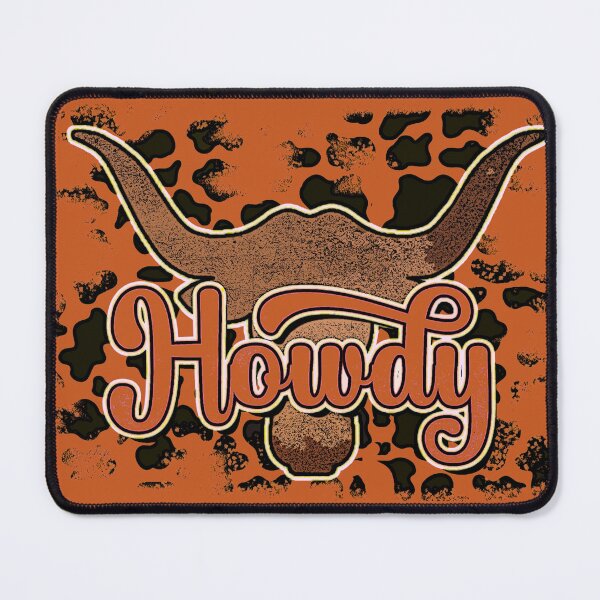 Item preview, Howdy Long Horn With Cowhide Background designed and sold by handsoftime2020.