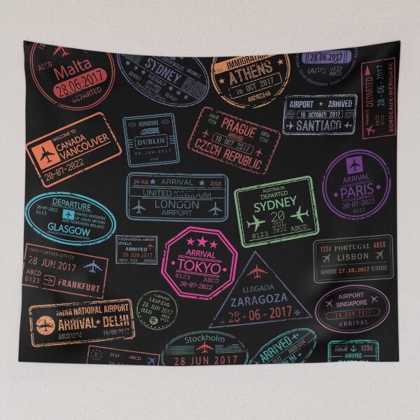 Item preview, Travel Stamps - Cities Around The World designed and sold by ArtOfStars.