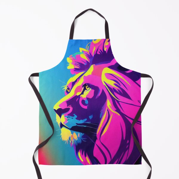 Aperçu de l'œuvre Lion -Pop Art - Synthwave créée et vendue par PeanutArtCorner.