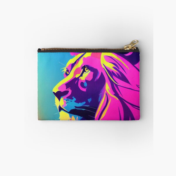 Aperçu de l'œuvre Lion -Pop Art - Synthwave créée et vendue par PeanutArtCorner.