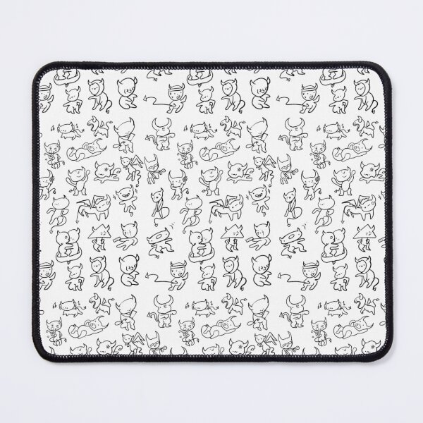 Item preview, White with black cute demon print  designed and sold by iggybeldraws.