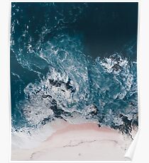 Ich liebe das Meer - geschrieben auf dem Sand Poster