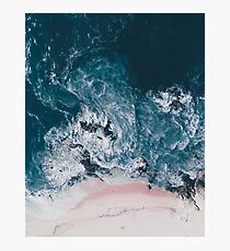 I love the sea - written on the sand Photographic Print