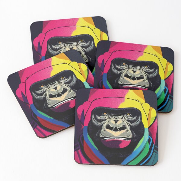 Item preview, Gorilla - Pop art- Synthwave  designed and sold by PeanutArtCorner.