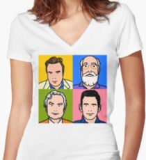 Four Horsemen 2013 - Hitchens, Dennett, Dawkins & Harris Women's Fitted V-Neck T-Shirt
