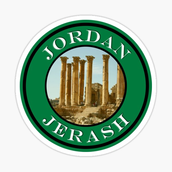 Item preview, Jordan Jerash Ancient Columns - Passport Stamps Collection designed and sold by Hermit's Journey.