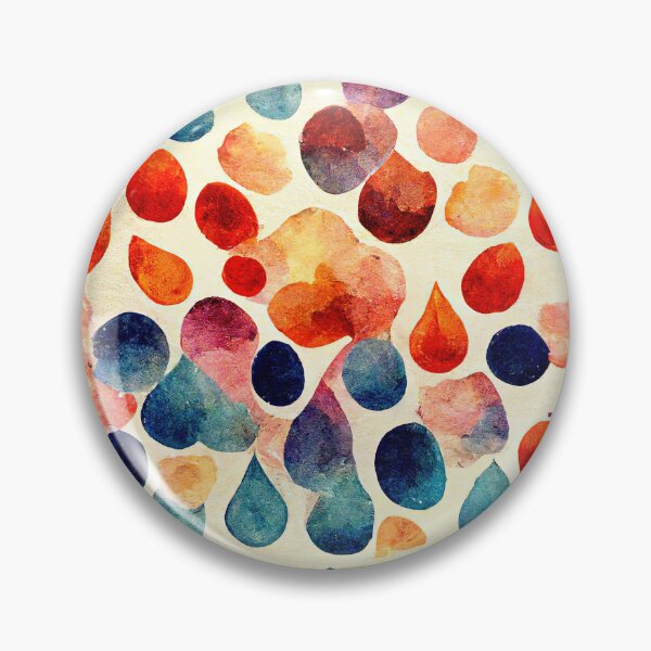 Item preview, Abstract pattern of colored drops in watercolor designed and sold by AkiSunshin.