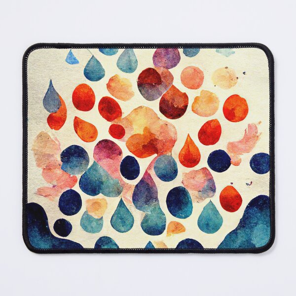 Item preview, Abstract pattern of colored drops in watercolor designed and sold by AkiSunshin.