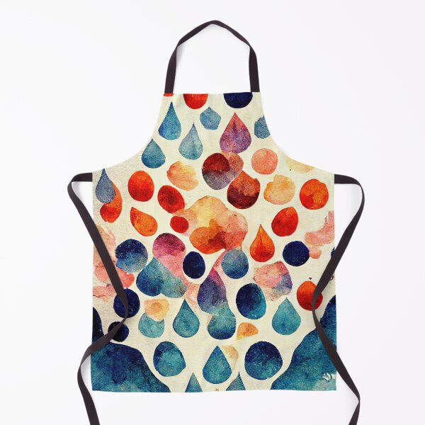 Item preview, Abstract pattern of colored drops in watercolor designed and sold by AkiSunshin.