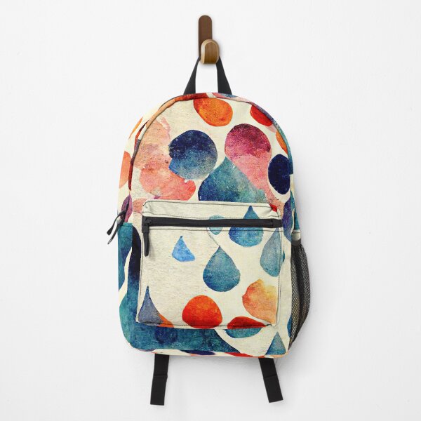 Item preview, Abstract pattern of colored drops in watercolor designed and sold by AkiSunshin.