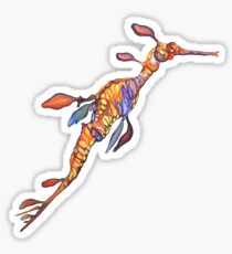 Orange Sea Dragon Sticker