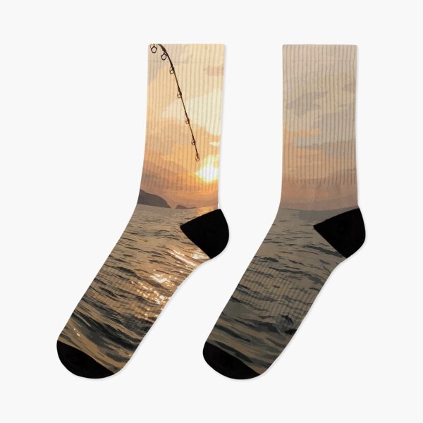 Item preview, Drawing - Sunset fishing designed and sold by rubenarocho.