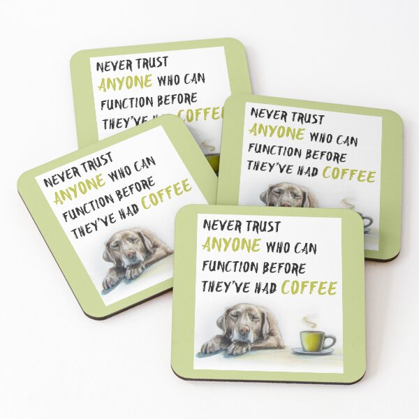 Item preview, Cute Labrador coffee addict designed and sold by Lolly's Lane Shoppe.