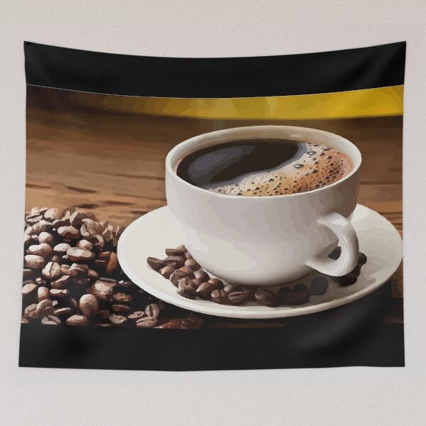 Artikelvorschau, Tasse Kaffee und Getreide zeichnen entworfen und verkauft von rubenarocho.