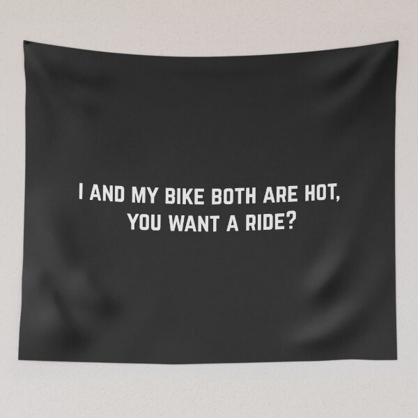 Item preview, I and my bike both are hot, you want a ride cool helmet or funny motorcycle designed and sold by thesmokeydogs.