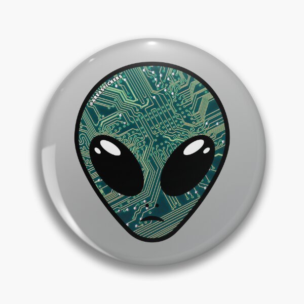 Item preview, Alien head - Circuits skin designed and sold by AreaStickers.