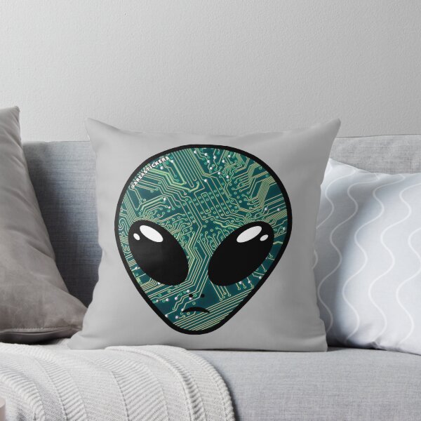 Item preview, Alien head - Circuits skin designed and sold by AreaStickers.