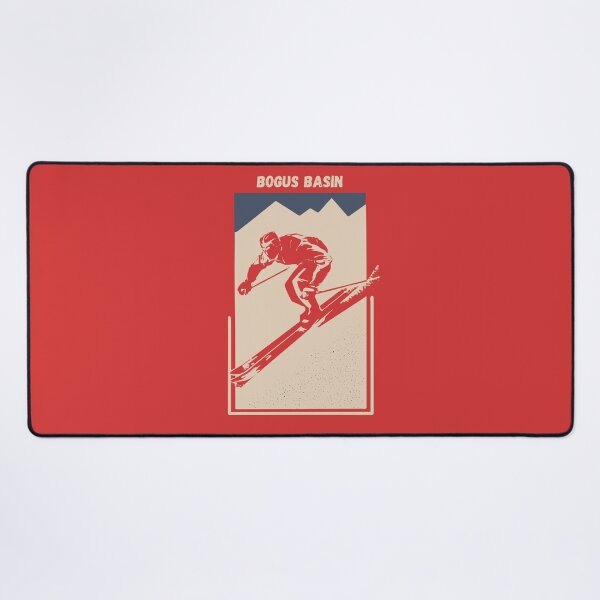 Item preview, Bogus Basin in Boise, Idaho, USA, North America - Vintage Red Ski Poster for Mountain Alpine Skier designed and sold by Vintage-TM.