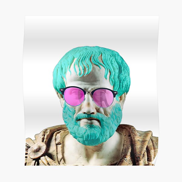 Aristotle in Blue Poster