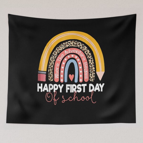 Item preview, Happy First Day Of School Rainbow Leopard Teacher Student  designed and sold by Anoirshop ⭐⭐⭐⭐⭐.
