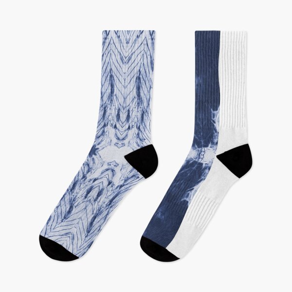 Item preview, Shibori arashi tie dye indigo blue white stripes designed and sold by marufemia.