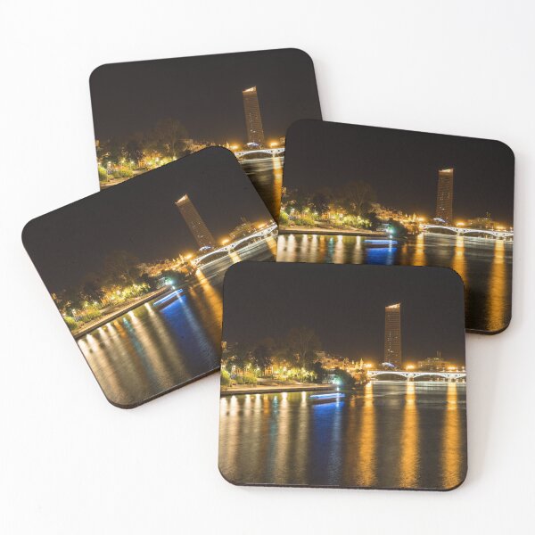 Item preview, Seville Night Magic - Triana Bridge and the One and Only Skyscraper designed and sold by Georgia Mizuleva.