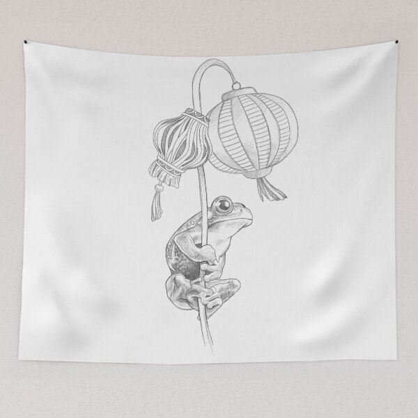 Item preview, Toad with chinese lanterns designed and sold by RNIArt.