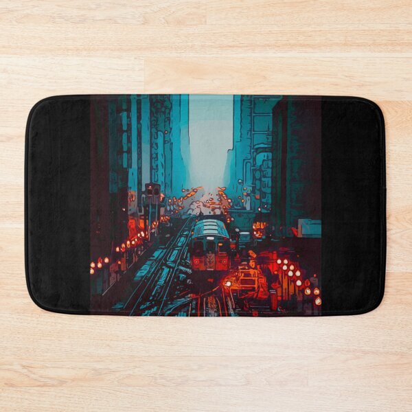 Item preview, Chicago L Train Color Noir designed and sold by HeatherAP.