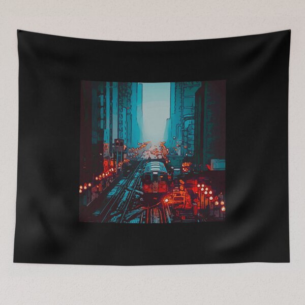 Item preview, Chicago L Train Color Noir designed and sold by HeatherAP.