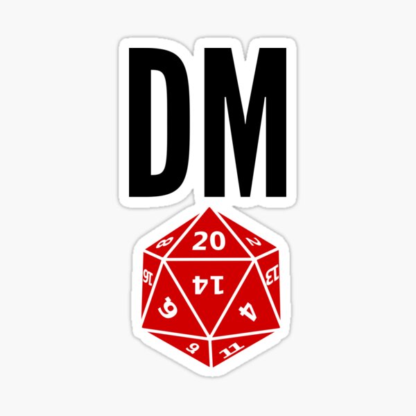 Dungeons and Dragons DnD D&D Dungeon Master Gift Idea Sticker