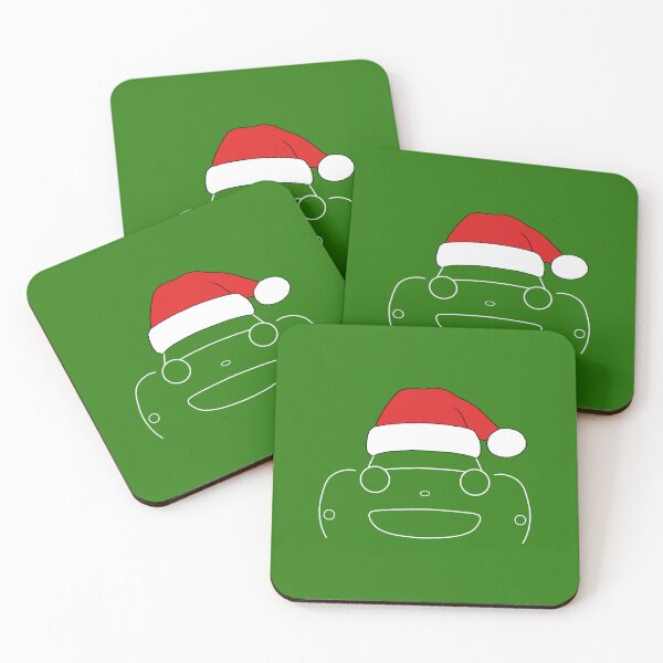 Item preview, Austin-Healey Frogeye Sprite classic car Christmas hat edition white designed and sold by soitwouldseem.