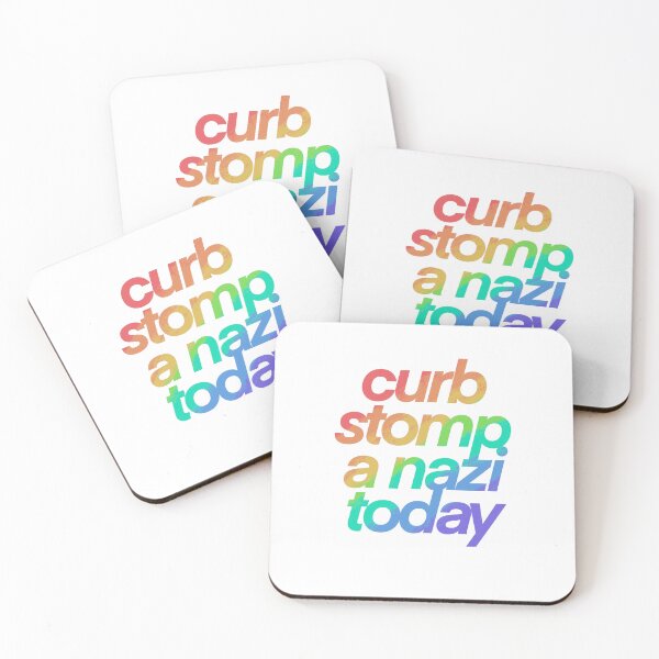 Item preview, Copy of Curb stomp a naz! - antifasc!sm design 2 designed and sold by cetfish.